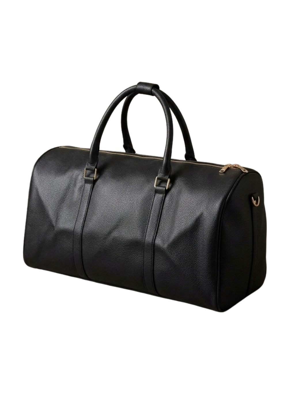 TOMO Black Leather Duffle Bag