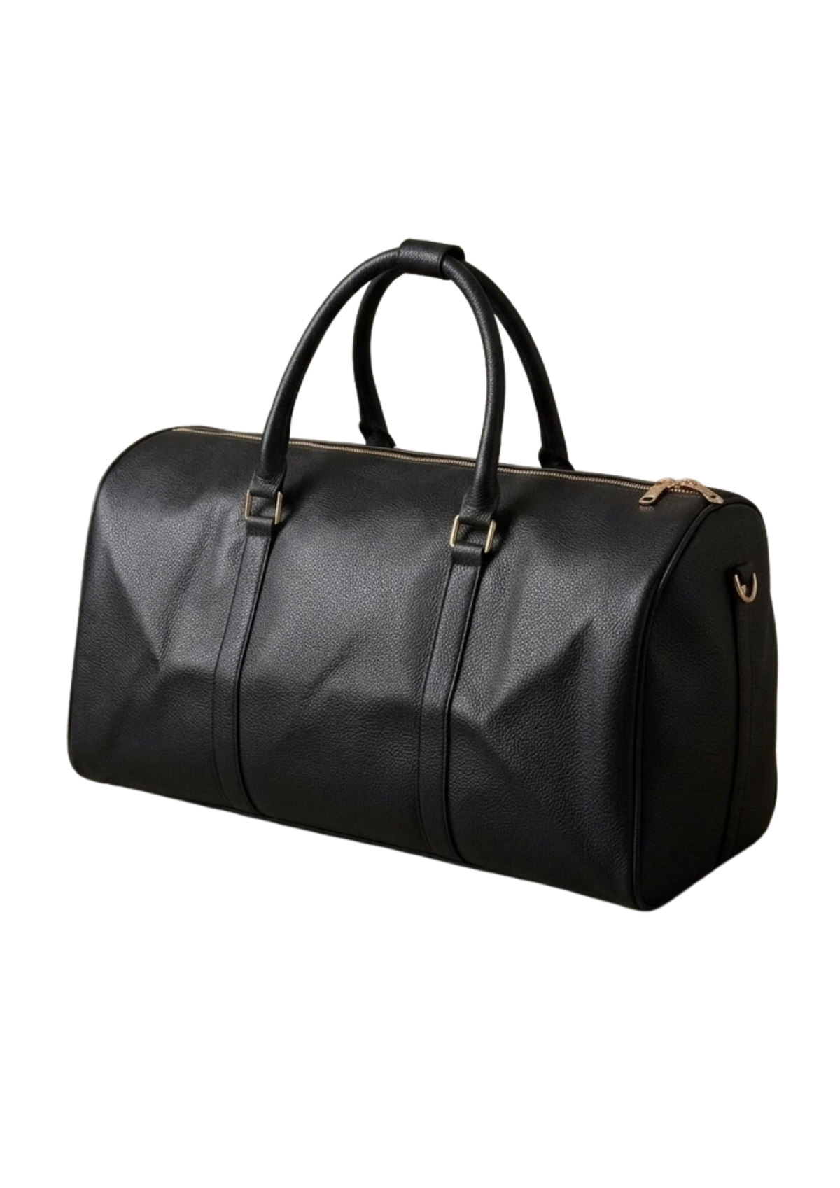 TOMO Black Leather Duffle Bag