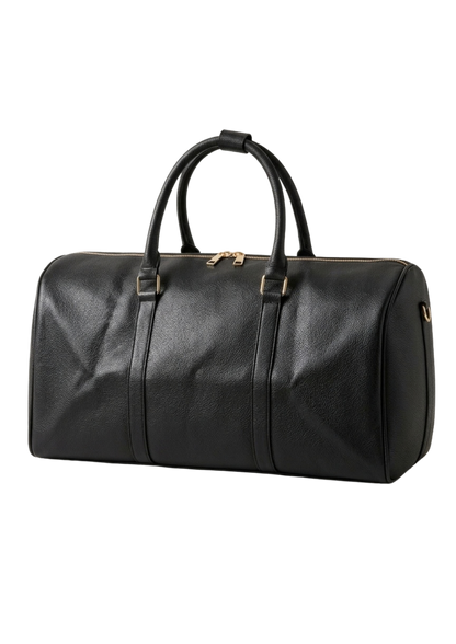 TOMO Black Leather Duffle Bag