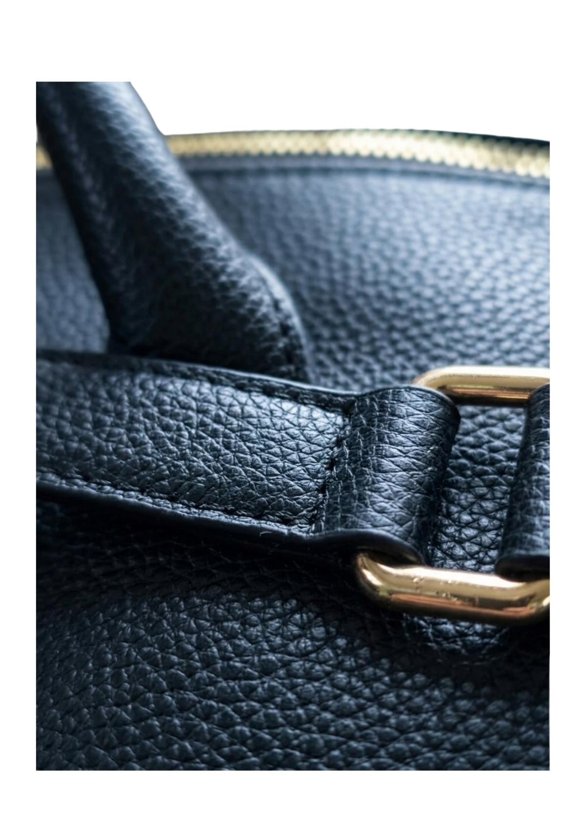 TOMO Black Leather Duffle Bag