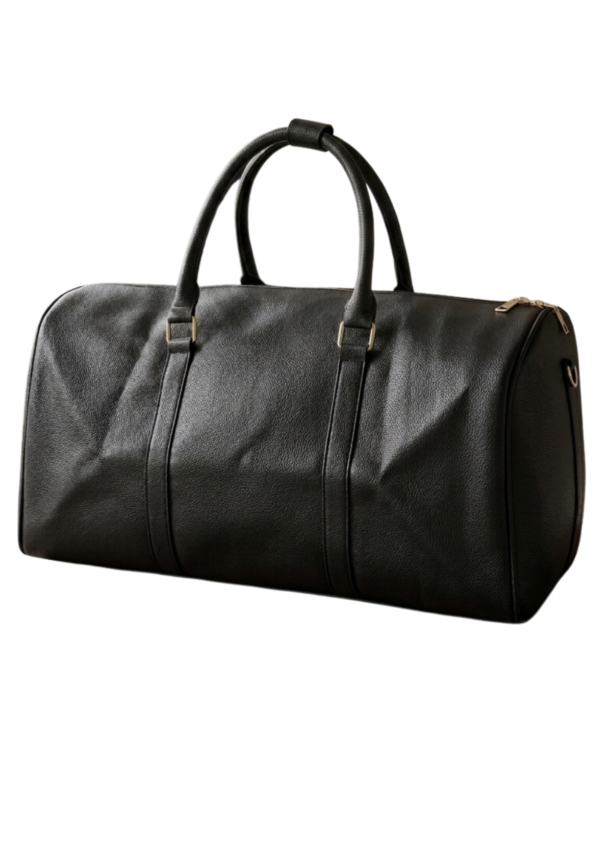 TOMO Black Leather Duffle Bag